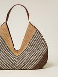 Twin Set Borsa Shopper Donna 261TD8501 Multicolor Straw - Marrone