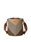 Twin Set Borsa a Secchiello Donna 261TD8502 Multicolor Straw - Marrone