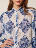 Twin Set Camicia Fantasia Donna 261TP213E - Blu