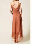 Twin Set Vestito Longuette Donna 261TP2360 Mocha Mousse - Marrone