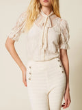 Twin Set Camicia Casual Camicia Donna 261TP2625 Madreperla - Bianco
