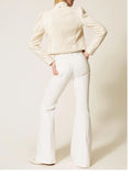 Twin Set Pantalone Zampa Donna 261TP2680 Giglio - Bianco