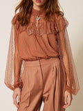 Twin Set Blusa Donna 261TP2772 Mocha Mousse - Marrone