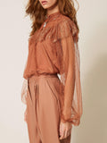 Twin Set Blusa Donna 261TP2772 Mocha Mousse - Marrone