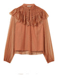 Twin Set Blusa Donna 261TP2772 Mocha Mousse - Marrone