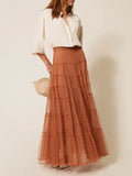 Twin Set Gonna Longuette Donna 261TP2773 Mocha Mousse - Marrone