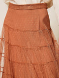Twin Set Gonna Longuette Donna 261TP2773 Mocha Mousse - Marrone
