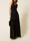 Twin Set Vestito Longuette Donna 261TP2780 - Nero