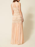 Twin Set Vestito Longuette Donna 261TP2780 Peach Pink - Rosa