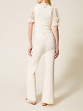 Twin Set Pantalone Zampa Donna 261TP3076 Parchment - Avorio