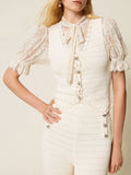 Twin Set Gilet Donna 261TP3077 Parchment - Avorio