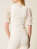 Twin Set Gilet Donna 261TP3077 Parchment - Avorio