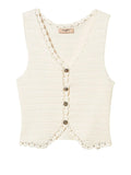 Twin Set Gilet Donna 261TP3077 Parchment - Avorio