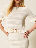 Twin Set Maglia Donna 261TP3082 Madreperla - Bianco