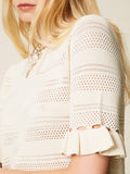 Twin Set Maglia Donna 261TP3082 Madreperla - Bianco