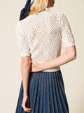 Twin Set Maglia Donna 261TP3201 Madreperla - Bianco