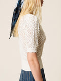 Twin Set Maglia Donna 261TP3201 Madreperla - Bianco