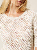 Twin Set Maglia Donna 261TP3201 Madreperla - Bianco