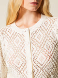 Twin Set Cardigan Donna 261TP3203 Madreperla - Bianco