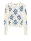 Twin Set Pullover Donna 261TP3450 St.rombi Floreali Topazio - Blu