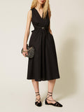 Twin Set Vestito Midi Donna 261TT2161 - Nero
