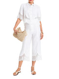Twin Set Pantalone Palazzo Donna 261TT2184 - Bianco