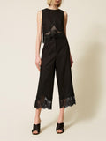 Twin Set Pantalone Palazzo Donna 261TT2184 - Nero
