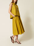 Twin Set Gonna Longuette Donna 261TT2235 Avocado - Verde