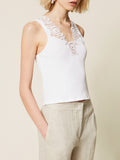 Twin Set Canotta Donna 261TT2360 - Bianco