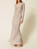 Twin Set Vestito Longuette Donna 261TT3134 Sand Lurex - Beige
