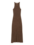 Twin Set Vestito Longuette Donna 261TT3213 Coffee Liqueur Lurex - Marrone