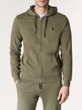 U.S. Polo Assn. Felpa Zip Luke Uomo 3162003-0000146 - Verde