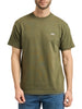 vans t shirt left chest uomo vn000r9x mossy olive verde 161019047