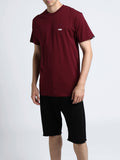 Vans T-shirt Left Chest Logo Uomo VN0A3CZE Burgundy - Bordeaux
