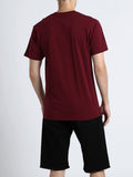 Vans T-shirt Left Chest Logo Uomo VN0A3CZE Burgundy - Bordeaux