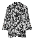 Vero Moda Blazer Nero Donna 10279700 Silver Lining Sina Zebra Black - Bianco