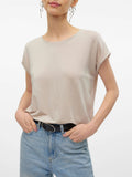 Vero Moda T-shirt Donna 10284468 Silver Lining - Avorio