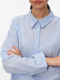 Vero Moda Camicia Casual Donna 10324629 Brunnera Blue Emb Hibiscus Sno - Celeste