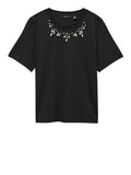 Vero Moda T-shirt Donna 10330329 Black Strass - Nero