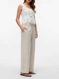 Vero Moda Pantalone Straight Donna 10333796 Silver Lining - Avorio