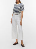 Vero Moda T-shirt Donna 10336075 Snow White Moni Navy Blazer - Blu