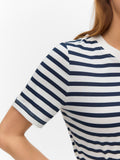 Vero Moda T-shirt Donna 10336075 Snow White Moni Navy Blazer - Blu