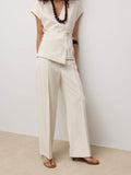 Vero Moda Pantalone Palazzo Donna 10339491 Birch - Avorio