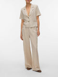 Vero Moda Pantalone Palazzo Donna 10340413 Silver Lining - Avorio