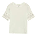 Vero Moda T-shirt Donna 10340787 Snow White Snow White Lace - Bianco