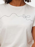 Vero Moda T-shirt Kilano Donna 10340971 Snow White Black Bow - Bianco