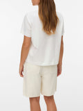 Vero Moda T-shirt Donna 10341979 Snow White Sunflower - Bianco