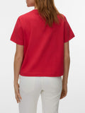 Vero Moda T-shirt Donna 10341979 Poinsettia Butterfly - Rosso