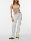Vero Moda Top Donna 10342597 Oatmeal W. Gold Lurex - Oro