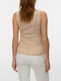 Vero Moda Top Donna 10342597 Oatmeal W. Gold Lurex - Oro